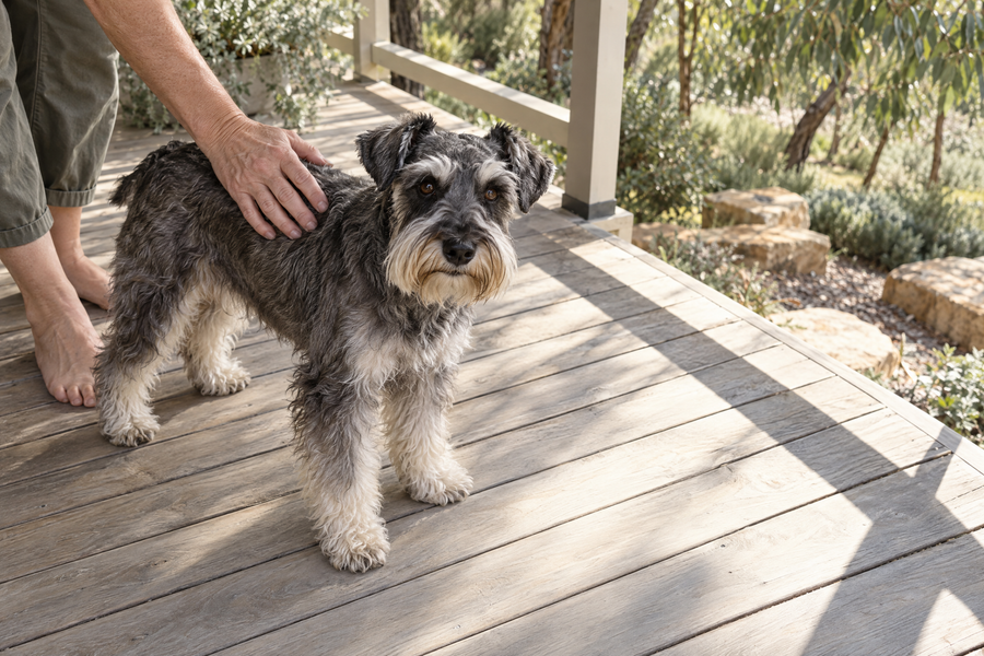 Editorial image for Basic upkeep for Grooming your dog: dog wash, dog ear cleaning and brushing with a slicker brush
