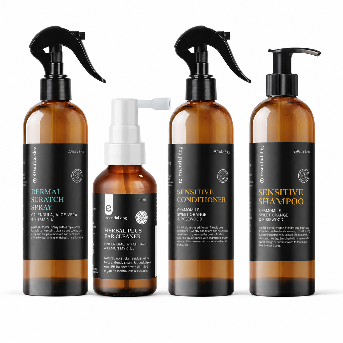 Complete Sensitive Care Bundle — Shampoo, Conditioner, Ear Cleaner & Dermal Scratch Spray