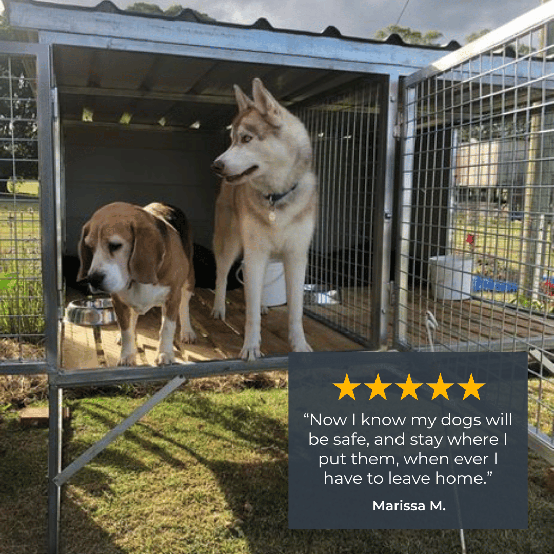 "Aussie Dog Kennels" Raised Dog Kennel - 3-Bay Add-on
