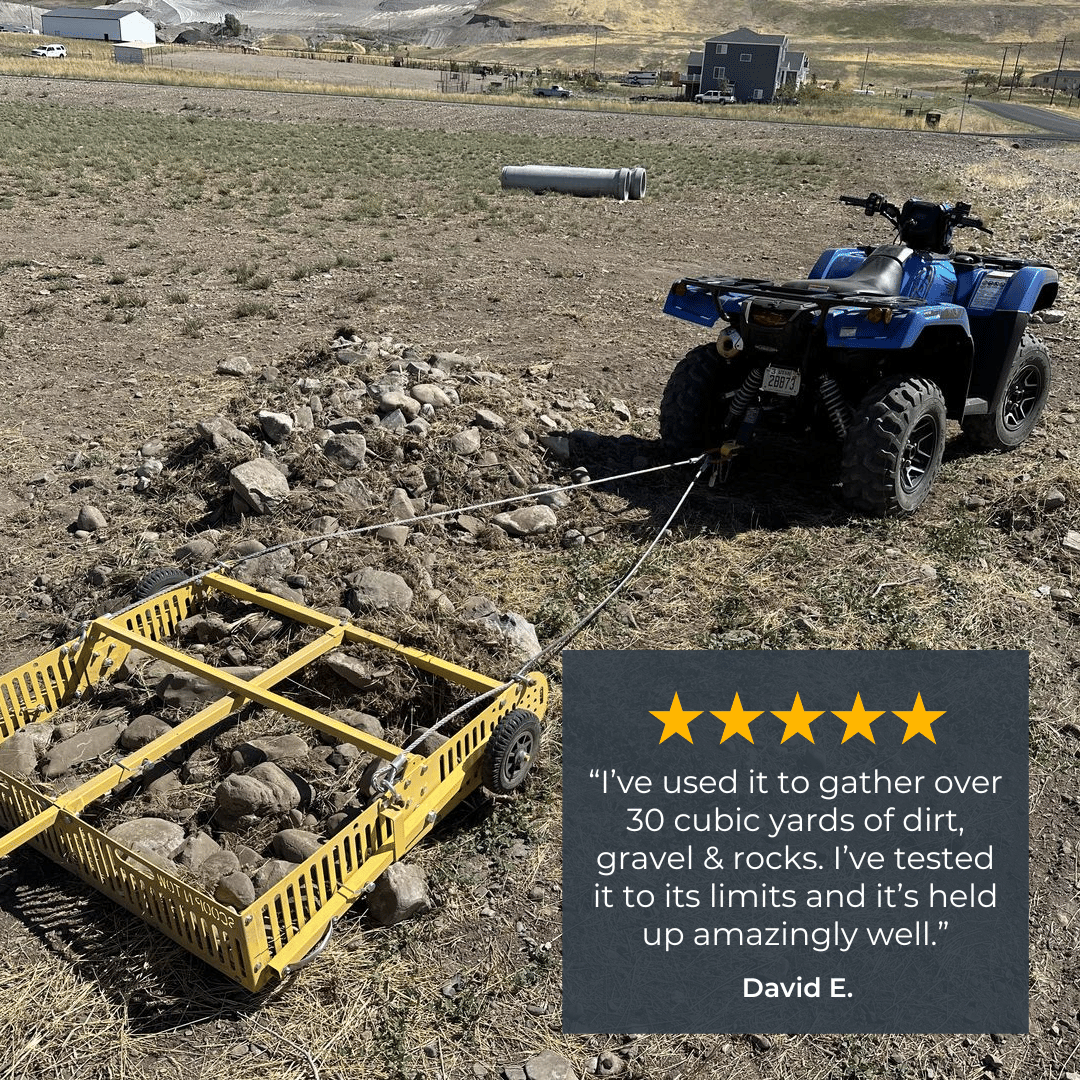 Scoop'N'Tow Manure Scooper / Paddock Field Cleaner + Trailer