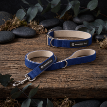 Hemp & Cotton Everyday Walk Bundle — Ink Blue with its included products in an alternate arrangement on the original premium studio background.