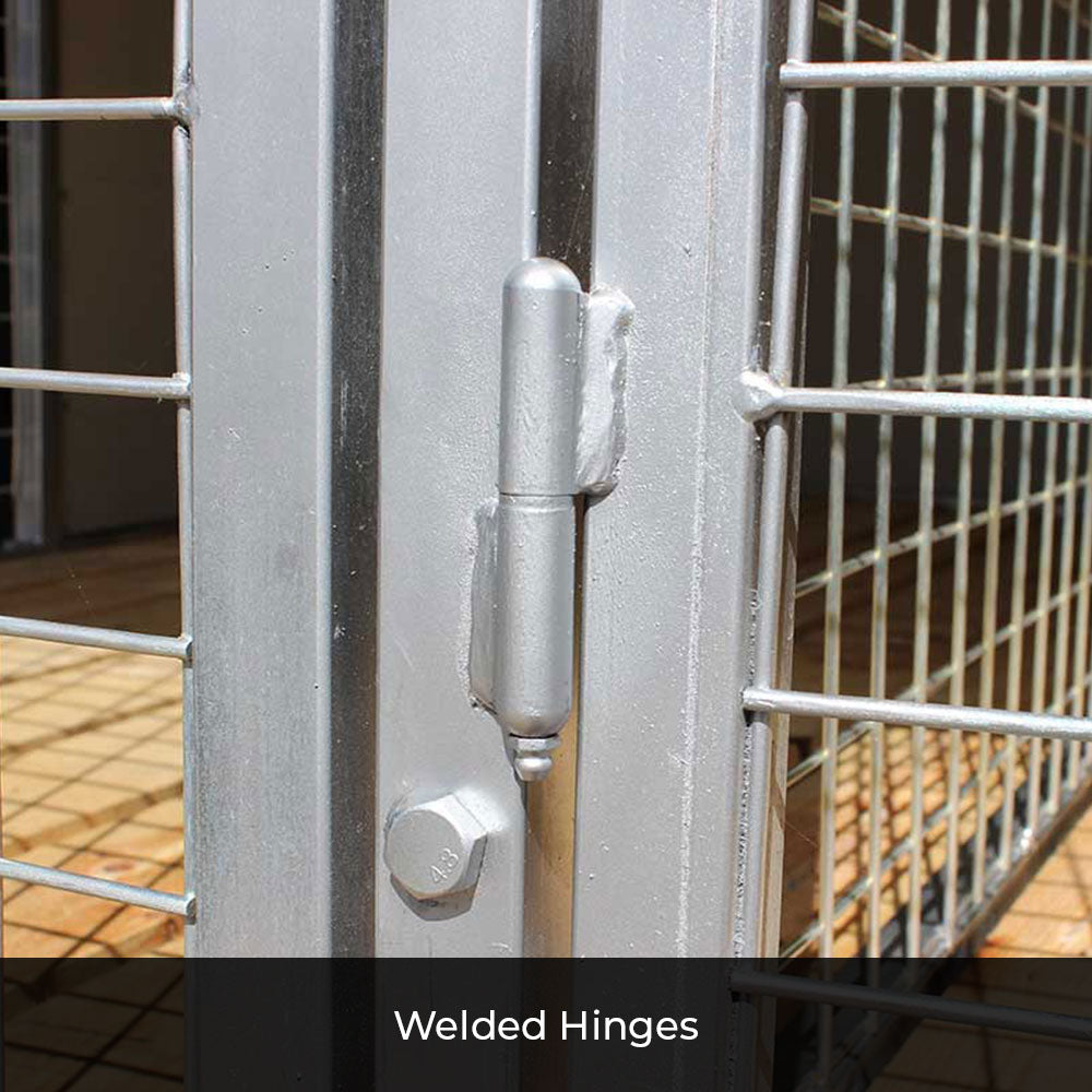 Aussie Dog Kennels Welded Hinges Raised Dog Kennel