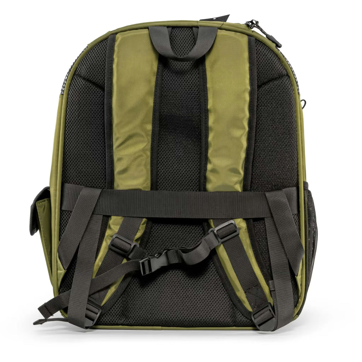 The Pawbella Panorama XL | Bubble Pet Carrier Backpack (10kg max) in green and black features padded shoulder straps, chest and waist straps, and breathable mesh padding for comfy Aussie adventures.